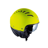 Casco EL'FRESH, un demi-jet giallo Hi-Vis opaco in policarbonato. Protezione e comfort per uso urbano. Di TUCANO URBANO.